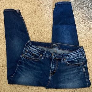 Silver Cropped Jeans